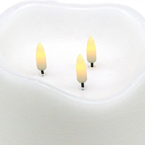 Floristik24 Candela LED grande cera bianca per timer a batteria Ø14,5cm H15cm