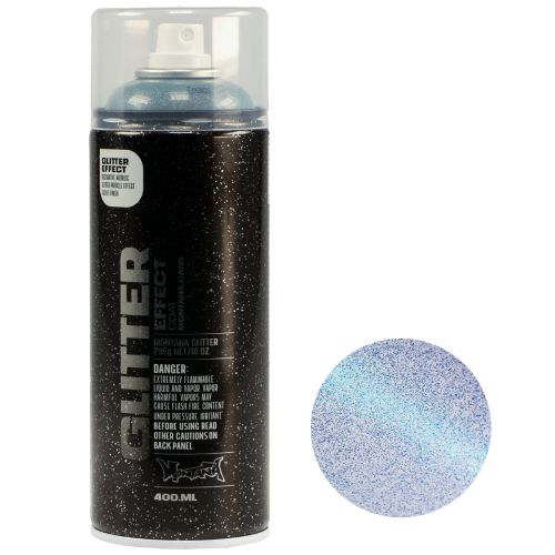 Prodotto Vernice Spray Effetto Glitter Spray Montana Blu Cosmos 400ml