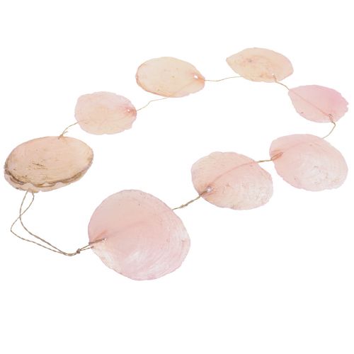 Floristik24 Ghirlanda di conchiglie Ghirlanda di conchiglie madreperla Capiz rosa L108 cm