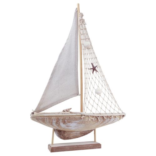 Floristik24 Decorazione per nave a vela decorazione marittima per barca a vela 31,5×5,5×48 cm