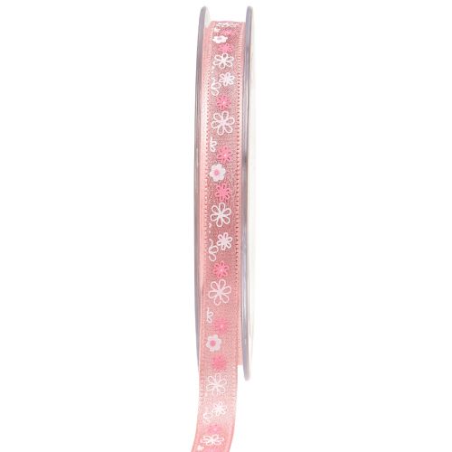 Floristik24 Nastro regalo fiori nastro decorativo nastro rosa 10 mm 15 m