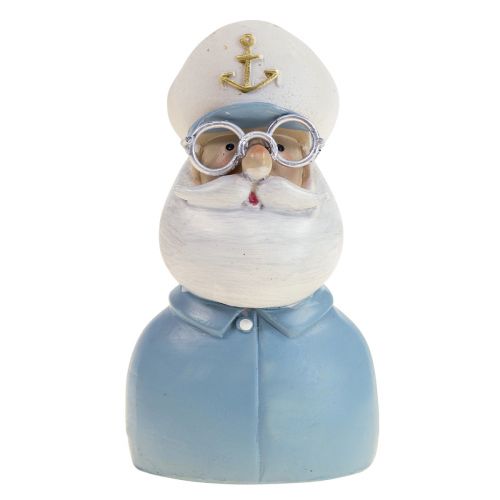 Decorazione marittima figura capitano con occhiali decorazione estiva H11.5cm