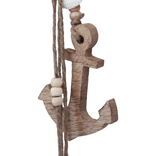 Prodotto Appendiabiti decorativo in legno marittimo cavalluccio marino ancora pesce 60 cm