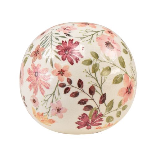 Floristik24 Sfera in ceramica con anemoni decorativi in gres piccola Ø9,5cm