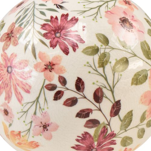 Floristik24 Palla in ceramica con fiori decorativi in ceramica terracotta 12 cm