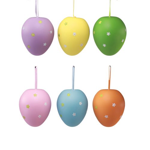 Floristik24 Uova di Pasqua uova di plastica appese 6,5x10 cm 6 pz