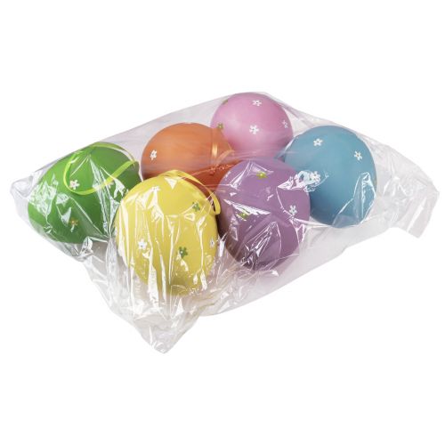 Floristik24 Uova di Pasqua uova di plastica appese 6,5x10 cm 6 pz