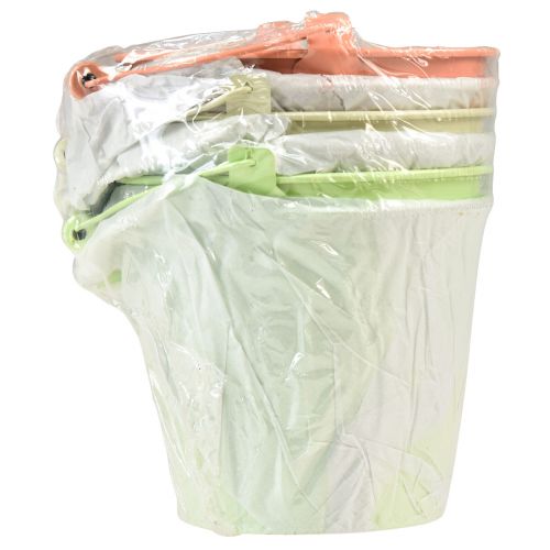 Prodotto Secchio con manico fioriera in metallo pastello Ø14cm H12cm 6 pz