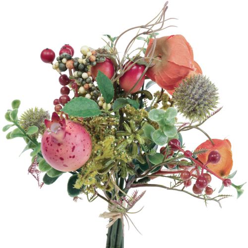 Floristik24 Mazzo di fiori artificiali physalis globo cardo decorazione melograno 21cm
