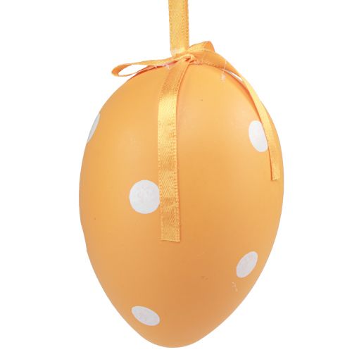 Prodotto Uova di Pasqua appese uova di plastica con pois 8x11,5 cm 6 pz