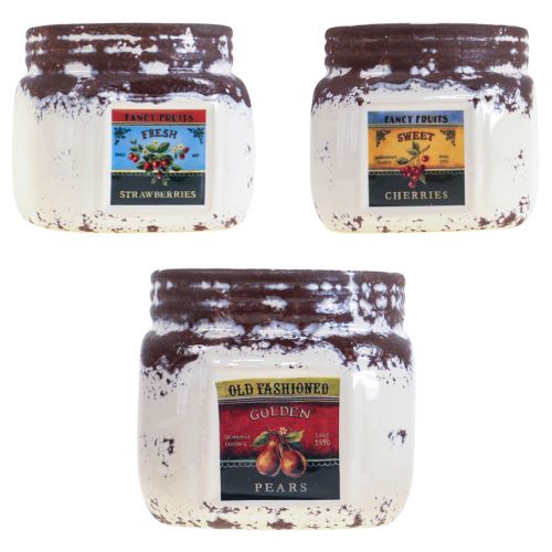 Floristik24 Cachepot decorazione cucina in ceramica vasetto per marmellata 7×7,5cm 3pz