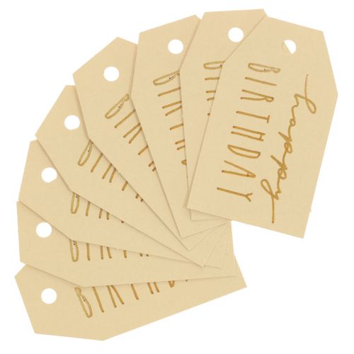 Prodotto Cartellini regalo carta stampata Happy Birthday 4×7cm 24 pz