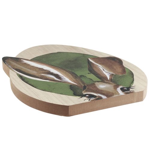 Prodotto Decorazione pasquale decorazione coniglietti in legno colore naturale 33cm×45cm