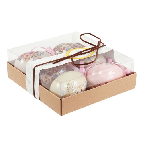Floristik24 Uova di Pasqua decorative da appendere con motivi 4,5×6,5 cm 6 pz