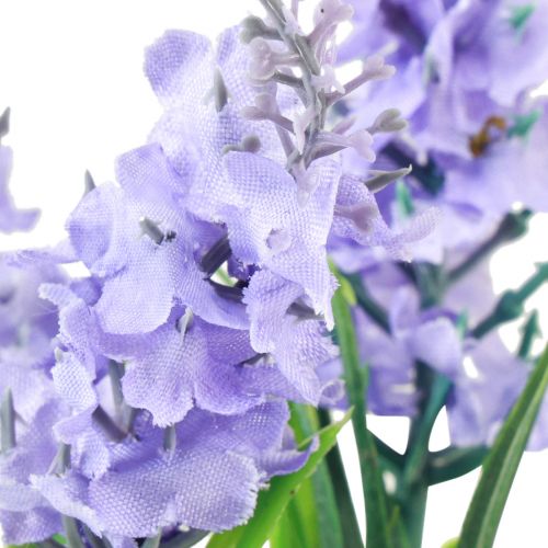 Floristik24 Giacinto artificiale in vaso seagrass blu viola 16/17cm 2pz