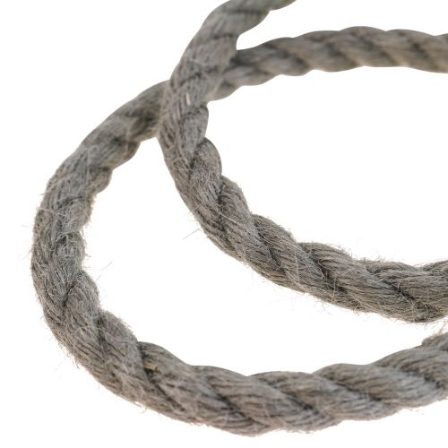 Prodotto Nastro di iuta Corda di iuta Cordoncino di iuta decorazione antracite Ø7mm 5m