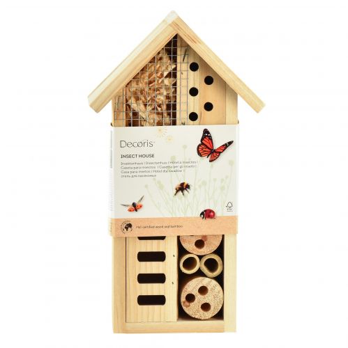 Prodotto Casetta per insetti naturale in legno per hotel per insetti 14 cm x 8 cm x 26 cm