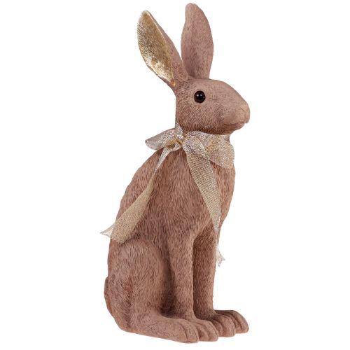 Coniglietto pasquale decorativo coniglietto con fiocco marrone decoro Pasqua 35 cm