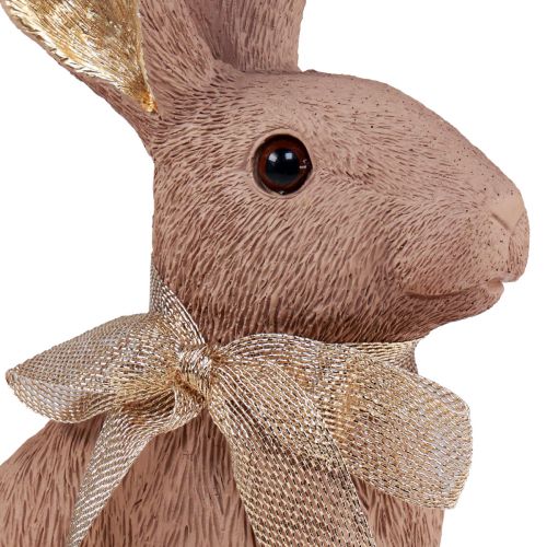 Floristik24 Coniglietto pasquale decorativo coniglietto con fiocco marrone decoro Pasqua 35 cm