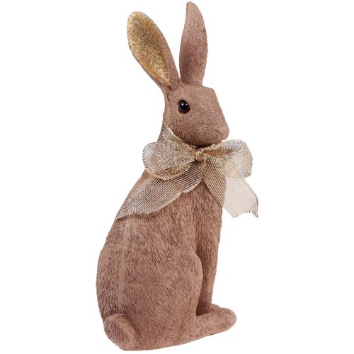 Prodotto Coniglietto pasquale decorativo coniglietto con fiocco marrone decorazione pasquale 25 cm