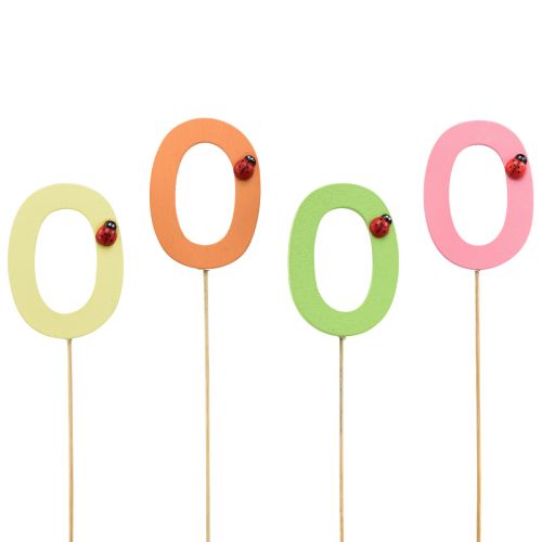 Prodotto Numero di tappi compleanno 0 tappi di fiori in legno 27,5 cm 16 pz