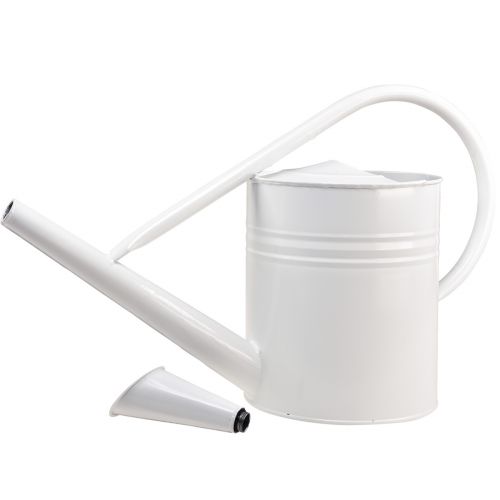 Floristik24 Annaffiatoio decorativo in metallo decorativo bianco 67 cm 1 pezzo
