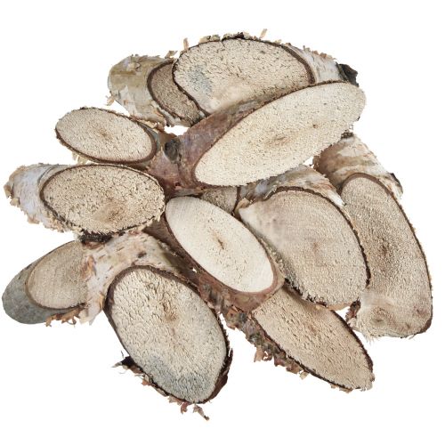 Prodotto Fette di legno di betulla fette ovali di betulla 4-9 cm 450 g