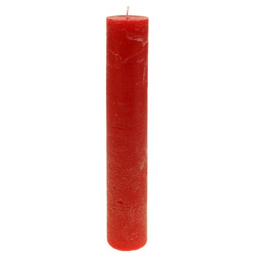 Candele rosse, grandi candele in tinta unita, 50x300mm, 4  pezzi-92374-010