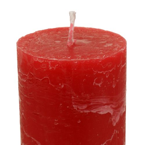 Prodotto Candele rosse, grandi candele in tinta unita, 50x300mm, 4 pezzi
