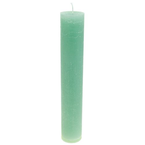 Candele verdi, grandi candele in tinta unita, 50x300mm, 4  pezzi-92905-168