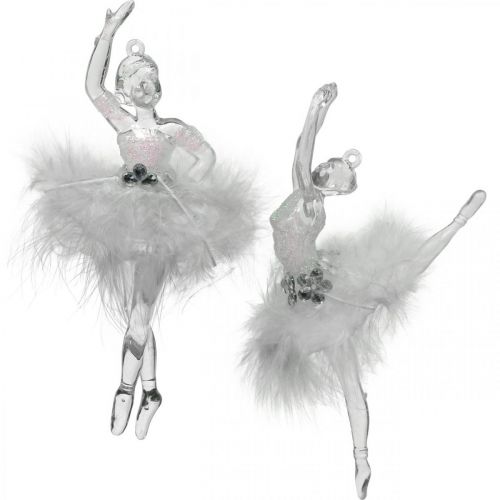 Floristik24 Decorazioni per l'albero, decorazioni per l'avvento, ciondolo ballerina 12,5-14 cm 3 pezzi