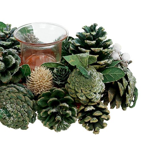 Floristik24 Disposizione dell&#39;Avvento 45 cm verde per 4 lumini