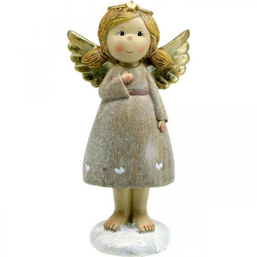 Floristik24 Decorazione dell'Avvento, angelo custode, angelo di Natale, figura angelo H24cm