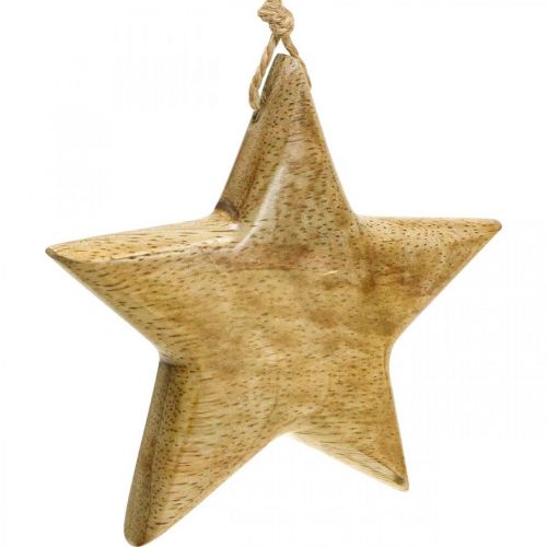 Prodotto Decorazione dell'Avvento, stella in legno, stella decorativa natalizia H9cm 3 pz
