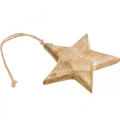 Prodotto Decorazione dell'Avvento, stella in legno, stella decorativa natalizia H9cm 3 pz