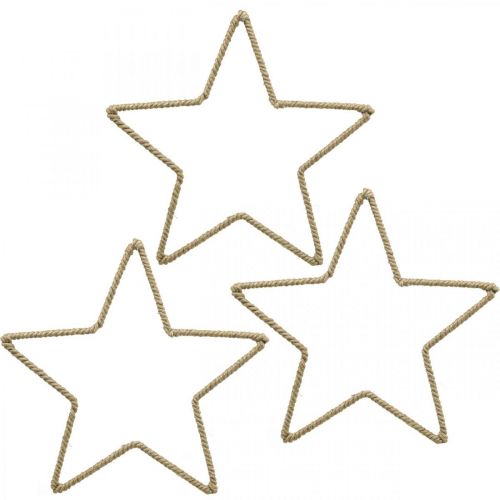 Prodotto Decorazione dell&#39;Avvento, decorazione natalizia stella, decorazione stella iuta L15,5 cm 8 pezzi