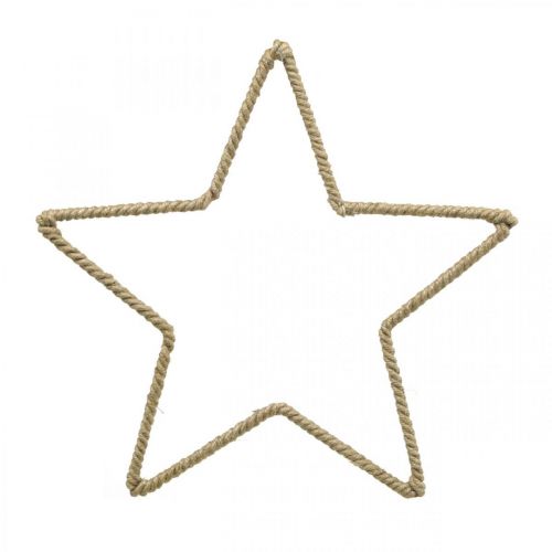 Prodotto Decorazione dell&#39;Avvento, stella decorativa, stella decorativa juta B24,5 cm 5 pezzi