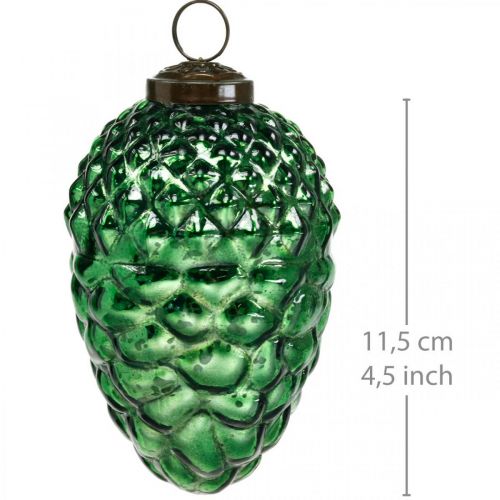 Floristik24 Decorazione dell'Avvento, coni decorativi, vero vetro di frutti autunnali, aspetto antico Ø7cm H11,5cm 6 pezzi