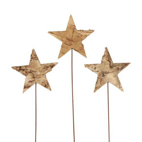 Stelle decorative da incollare Stelle decorative in corteccia d&#39;albero Avvento 22 cm 24 pz