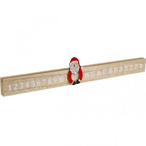 Floristik24 Calendario dell'avvento in legno striscia dell'avvento deco avvento 48,5 cm 3 pezzi