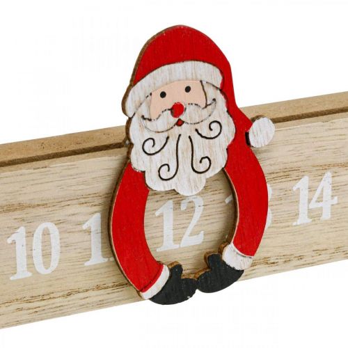 Floristik24 Calendario dell'avvento in legno striscia dell'avvento deco avvento 48,5 cm 3 pezzi