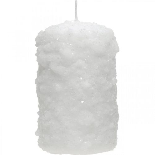 Floristik24 Candele dell&#39;Avvento, candele a colonna, candele a palla di neve 100/60mm 4 pz