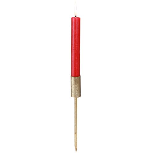 Prodotto Portacandele dell&#39;Avvento per candele a bastoncino metallo oro Ø23mm 4 pezzi