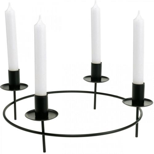 Prodotto Candela ad anello portacandele portacandele nero Ø28cm H11cm