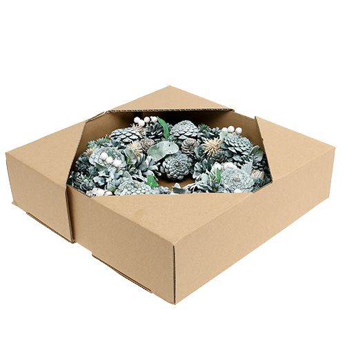 Corona dell'Avvento con coni verde Ø35cm | Floristik24.it