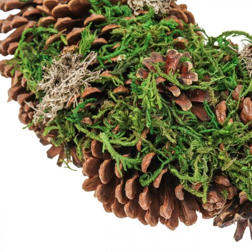 Ghirlanda dell&#39;Avvento ghirlanda porta ghirlanda decorativa con coni muschio Ø30cm