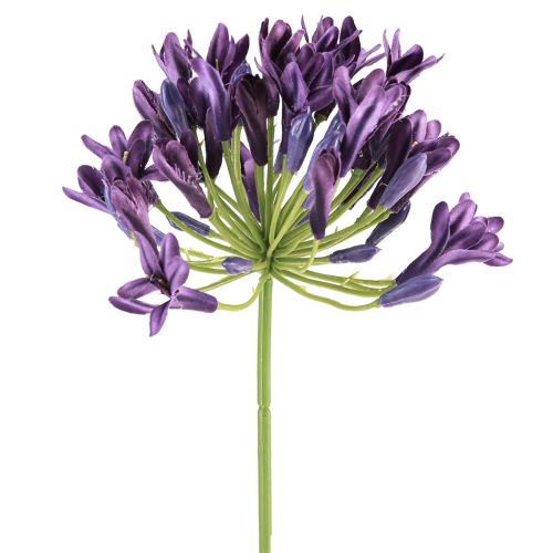 Fiori artificiali di agapanto, gigli viola decorativi, 75 cm, 2 pezzi
