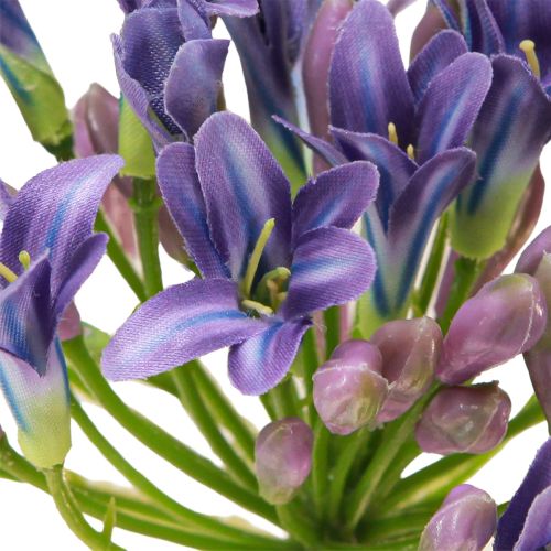 Prodotto Agapanthus Fiori artificiali di giglio africano viola L75 cm 2 pezzi