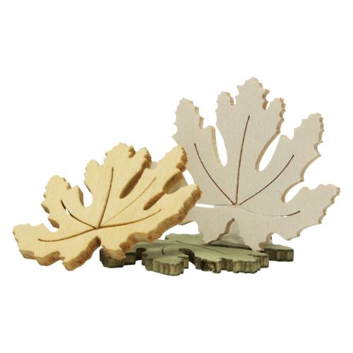 Prodotto Decorazione da tavola decorazione sparsa autunnale decorazione in legno foglia d&#39;acero 4 cm 72 pz