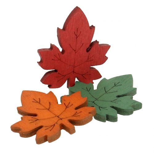 Floristik24 Foglia d&#39;acero colorata da spolverare 3,5 cm 72 pz